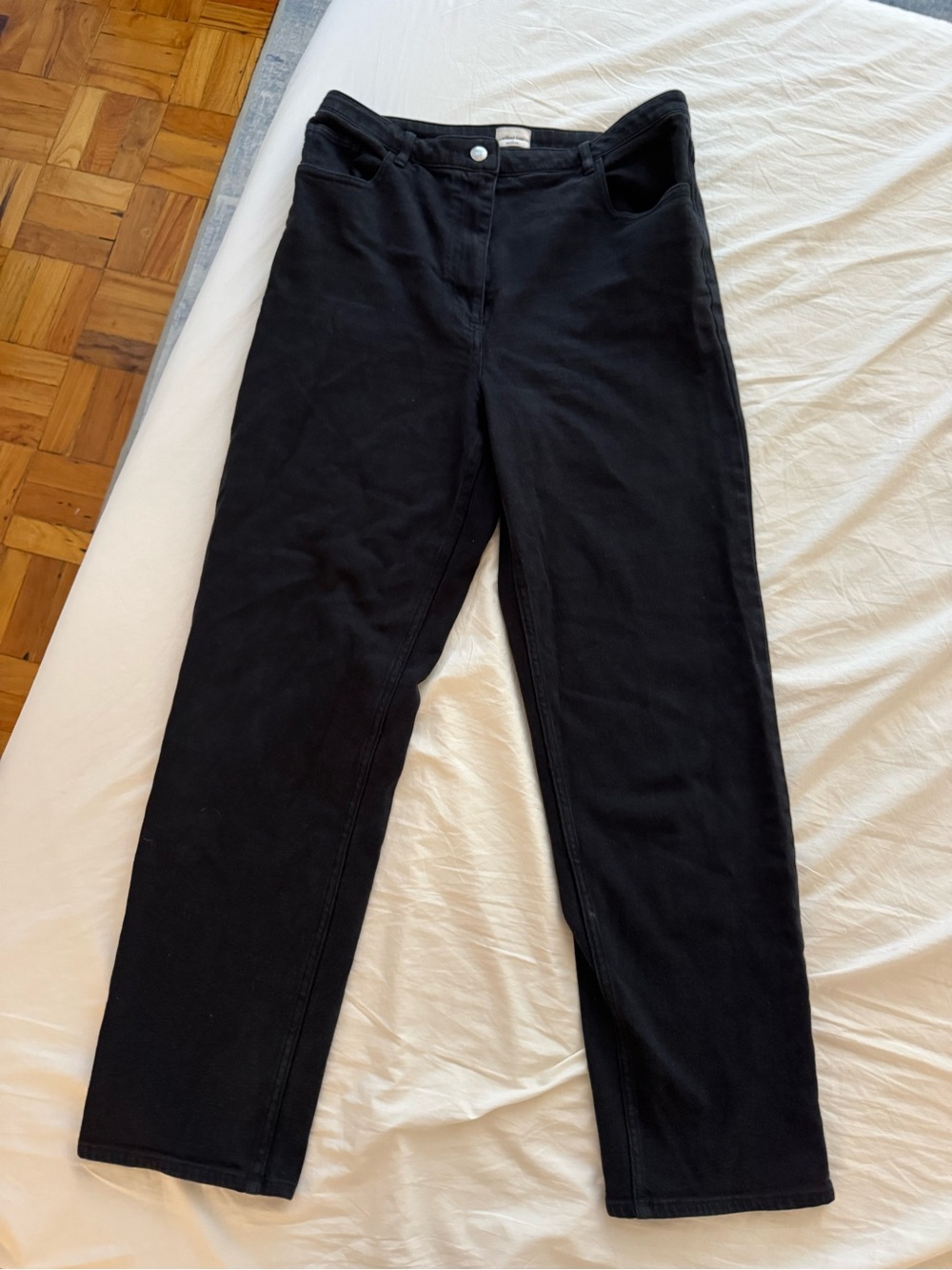 Aritzia Wilfred Free The Melina Pant Black High Rise Slim Straight Size 12